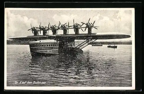 AK Wasserflugzeug Dornier Do X auf dem Bodensee