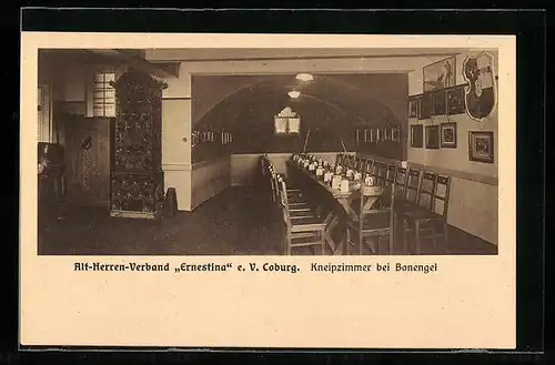 AK Coburg, Alt-Herren-Verband Ernestina e.V., Kneipzimmer bei Bonengel