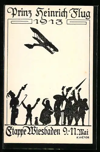 AK Wiesbaden, Prinz Heinrich Flug 1913