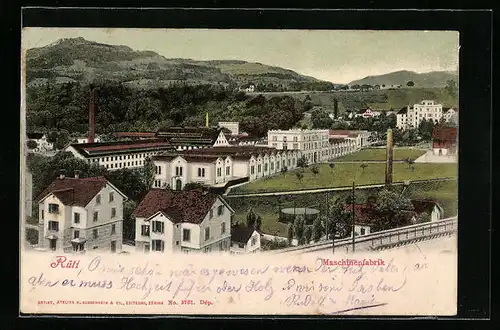 AK Rüti, Blick auf die Maschinenfabrik