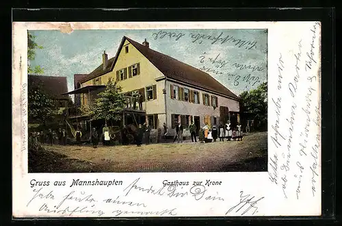 AK Mannshaupten, Gasthaus zur Krone