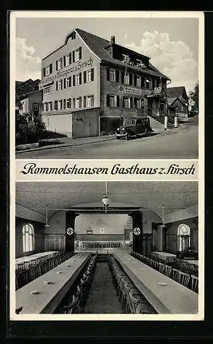 AK Rommelshausen, Gasthaus z. Hirsch, 