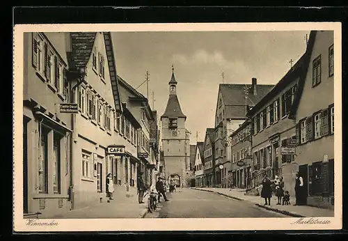 AK Winnenden, Partie in der Marktstrasse