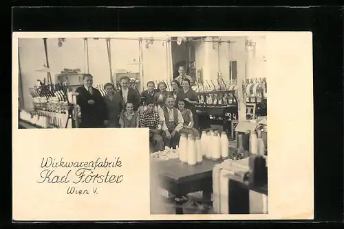 AK Wien, Wirkwarenfabrik Karl Förster, Schönbrunnstrasse 81