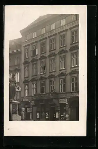 AK Wien, Gastwirtschaft M. Wagner, Buchdruckerei Stefan Sandner, Franziskanerplatz 5