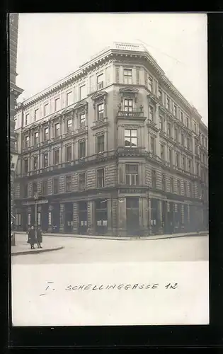 Foto-AK Wien, Waren-Commission Fa. Richter & Ernst, Schellinggasse 12
