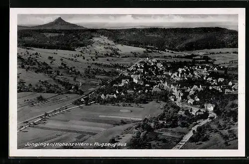 AK Jungingen /Hohenzollern, Teilansicht, Fliegeraufnahme