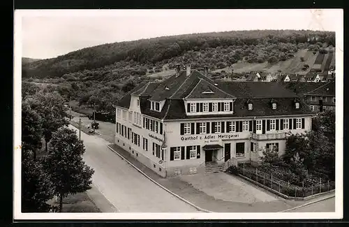 AK Tübingen-Lustnau, Gasthof und Metzgerei zum Adler von Aug. Motteler
