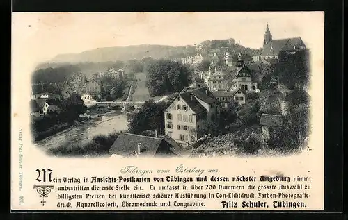 AK Tübingen, Teilansicht vom Österberg aus