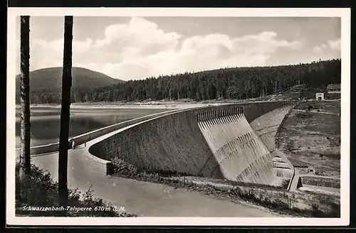 AK Forbach /Schwarzw., Schwarzenbach-Talsperre, Mauer