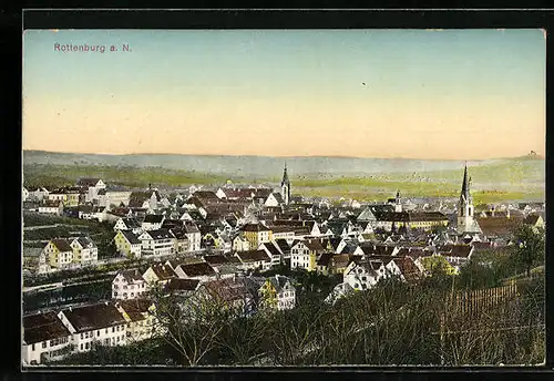 AK Rottenburg /Neckar, Ortsansicht von oben