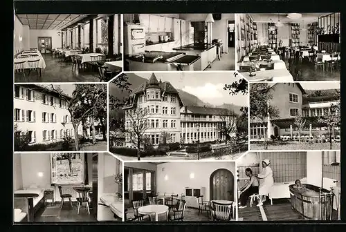 AK Baden-Baden, Kurheim Korbmattfelsenhof, mit Masseurin