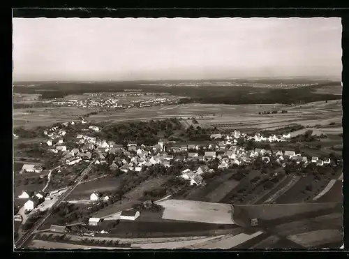 AK Spielberg b. Calw, Fliegeraufnahme des Ortes