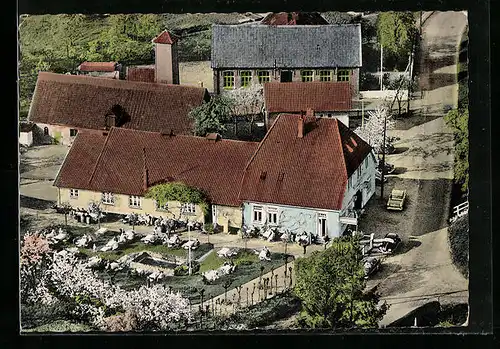 AK Leeswig ü. Buxtehude, Gasthaus Zur freundlichen Einkehr, Bes. Wilhelm Rademacher, Königreich 74