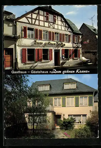 AK Rüdesheim a. Rh., Gasthaus Zum grünen Kranz, Oberstrasse 28