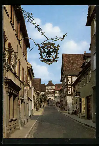 AK Künzelsau, Schnurgasse mit Morsbacher-Tor