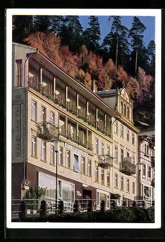 AK Wildbad /Schwarzwald, Hotel-Pension Rassmann, Olgastrasse 11-13