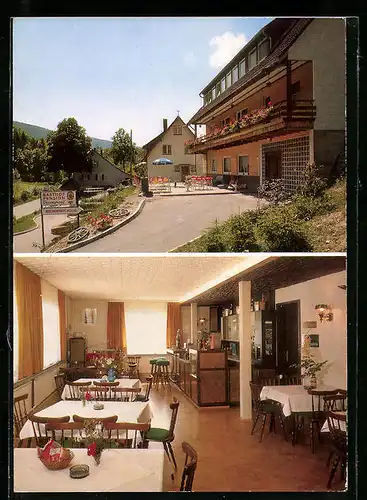 AK Reinerzau /Schwarzwald, Gasthof-Pension Wiesengrund