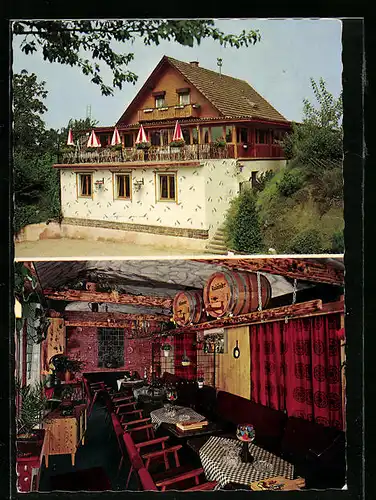 AK Fessenbach b. Offenburg, Café-Restaurant Bergblick, Bes. R. u. M. Walter