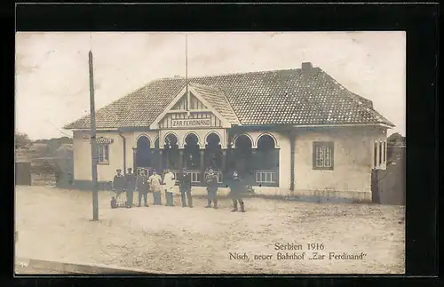 AK Nisch, Neuer Bahnhof Zar Ferdinand