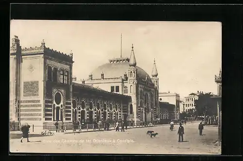 AK Constantinopel, Gare des Chemins de fer Orientaux, Bahnhof