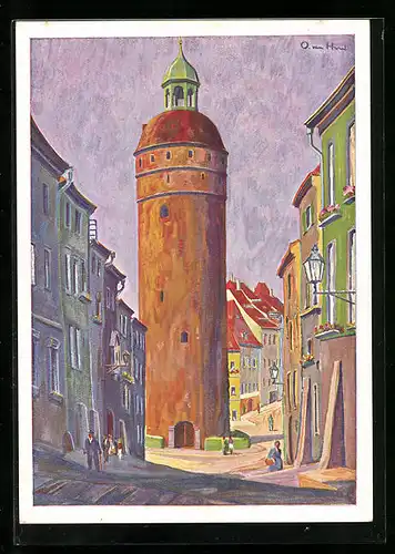 Künstler-AK Görlitz, Der Nikolaiturm