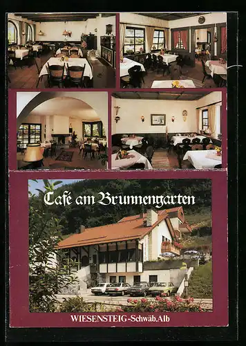 AK Wiesensteig /Schwäb. Alb, Cafe am Brunnengarten Traub, Hauptstrasse 70