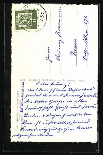 AK Mehren /Westerwald, Gasthof-Pension Haus Brouch Otto Werkhausen