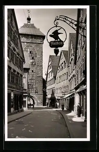 AK Reutlingen, Katharinenstrasse mit Tübinger Tor