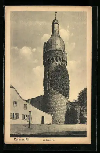 AK Zons a. Rh., Der Judenturm