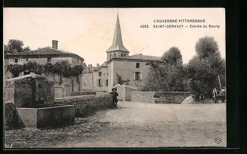 AK Saint-Gervazy, Entrée du Bourg