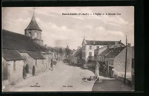 AK Bourg-Lastic, L`Eglise et la Grande Rue