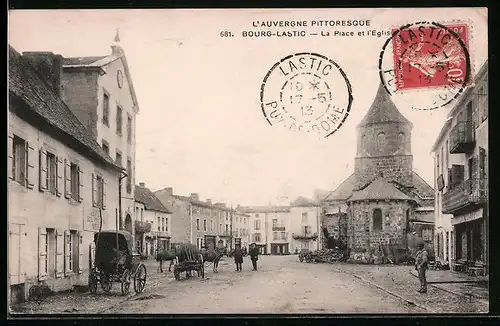 AK Bourg-Lastic, La Place et l`Eglise