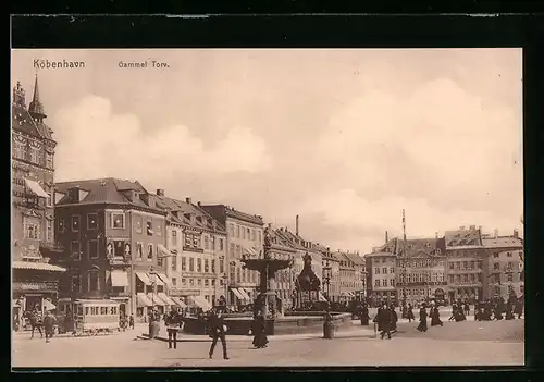 AK Köbenhavn, Gammel Torv, Strassenbahn