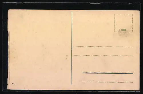 AK Posen, Landschaft mit Oberpostdirektion und Strassenbahn