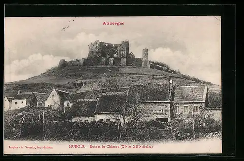AK Murols, Auvergne, Ruines du Château