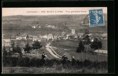 AK Saint-Alyre, L`Auvergne, Vue générale Ouest