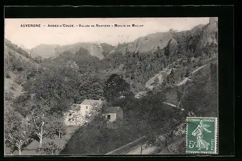 AK Ardes-s-Couze, Auvergne, Vallée de Rentière, Moulin de Mallet