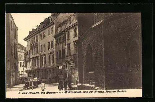 AK Berlin, Eiergasse am Molkenmarkt, Geschäfte