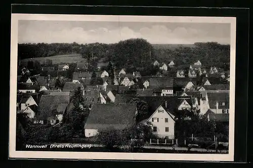 AK Wannweil, Blick auf die Wohnhäuser im Ort