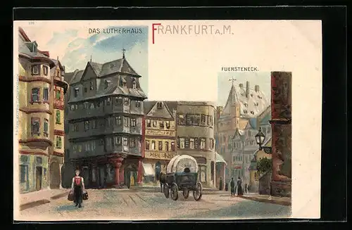 Lithographie Alt-Frankfurt, Lutherhaus