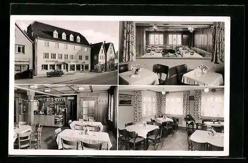 AK Ebersbach /Fils, Gasthof zur Rose von A. Stegmayer, Innenansichten