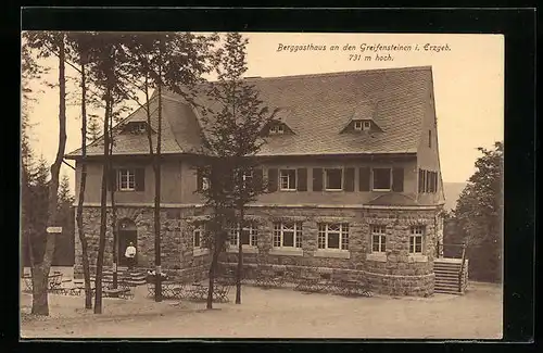 AK Ehrenfriedersdorf i. Erzgeb., Berggasthaus an den Greifensteinen