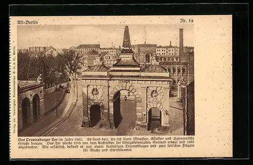 AK Berlin, Blick auf das Oranienburger Tor