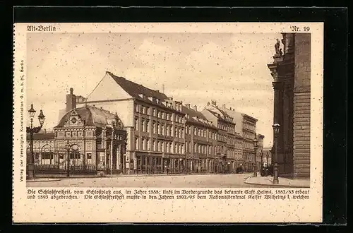 AK Berlin, Strassenpartie Schlossfreiheit