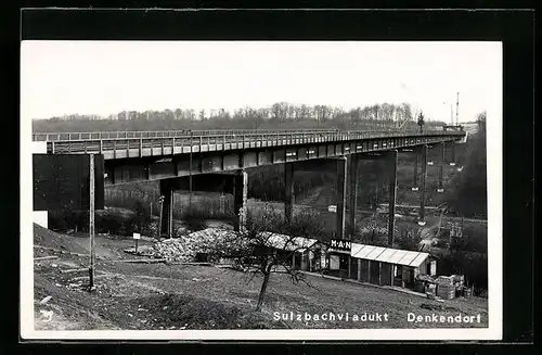 AK Denkendorf, Sulzbachviadukt mit MAN Werk Gustavsburg