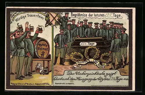 AK Würdige Trauerfeier, Reserve hat Ruhe