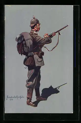 AK Infanterist des 4. Garde-Regiments zu Fuss 1914-15 in Felduniform
