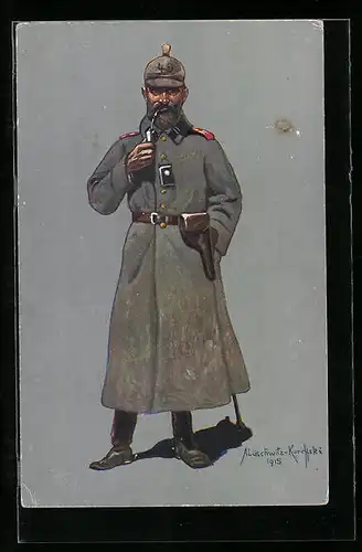 Künstler-AK Wachtmeister des 3. Württemb. Feld-Artillerie-Regiments Nr. 49 (Ulm)