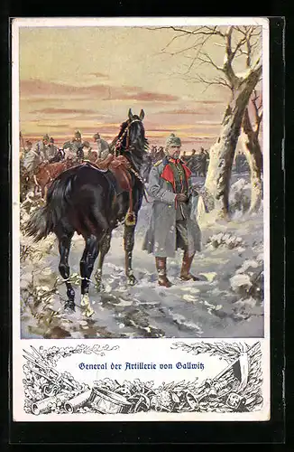 AK Heerführer General der Artillerie von Gallwitz im Felde